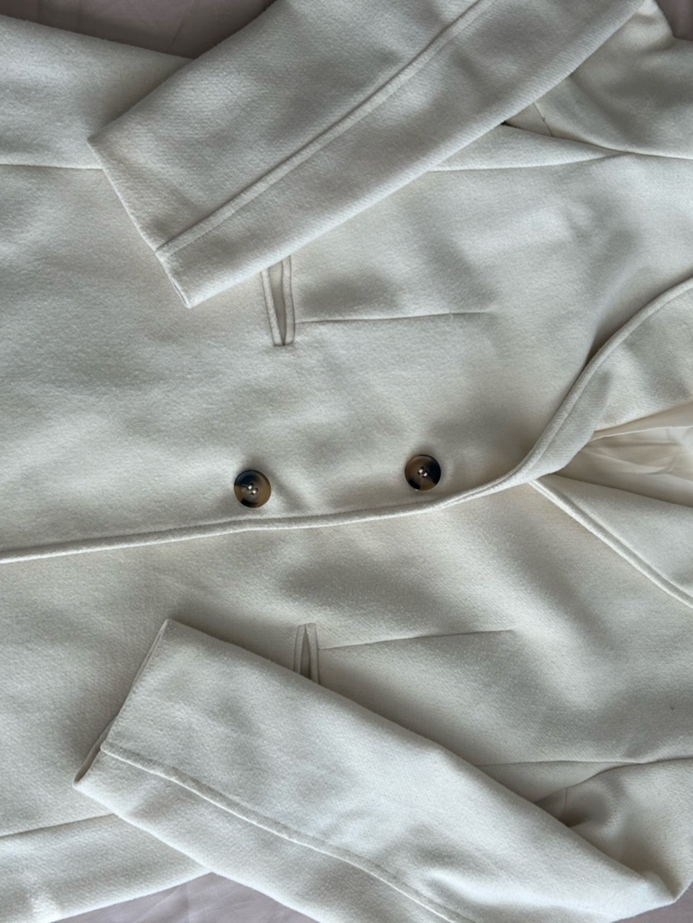 H&M Cream Textured Blazer Jacket